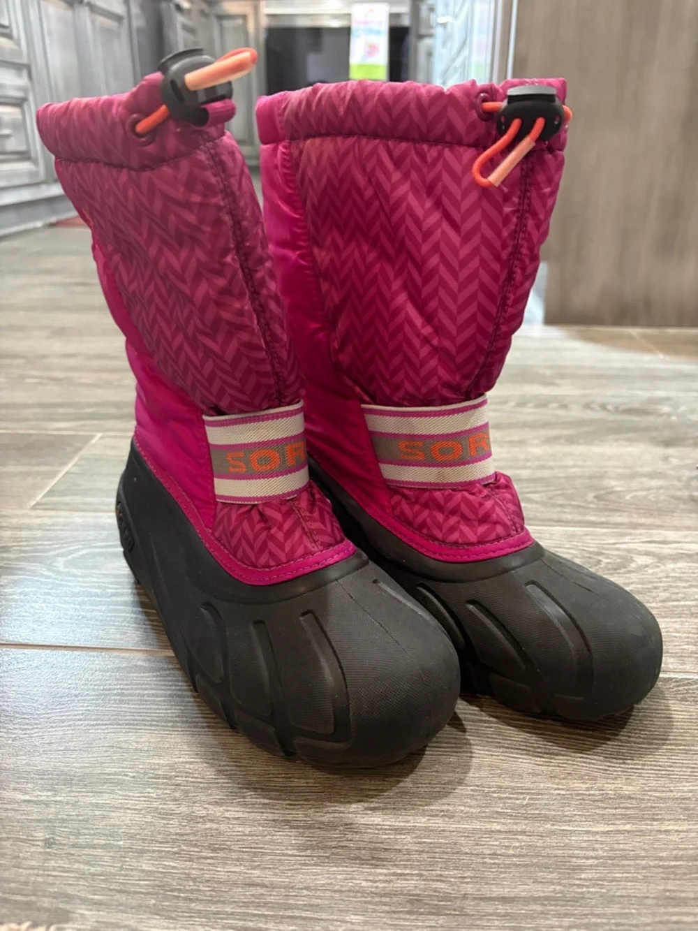 Sorel Kids Hot Pink and Black Insulated Snow Boots